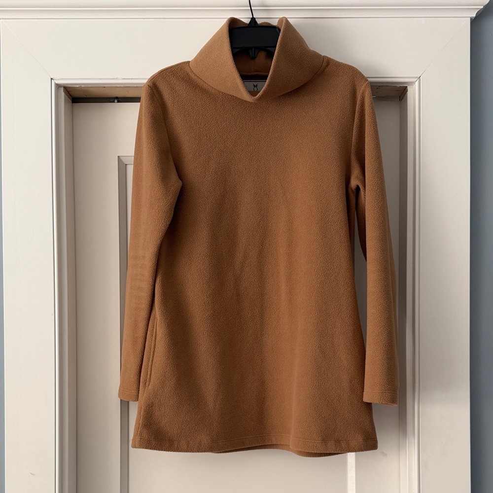 Dudley Stephens Camel Cowl Neck Sweater